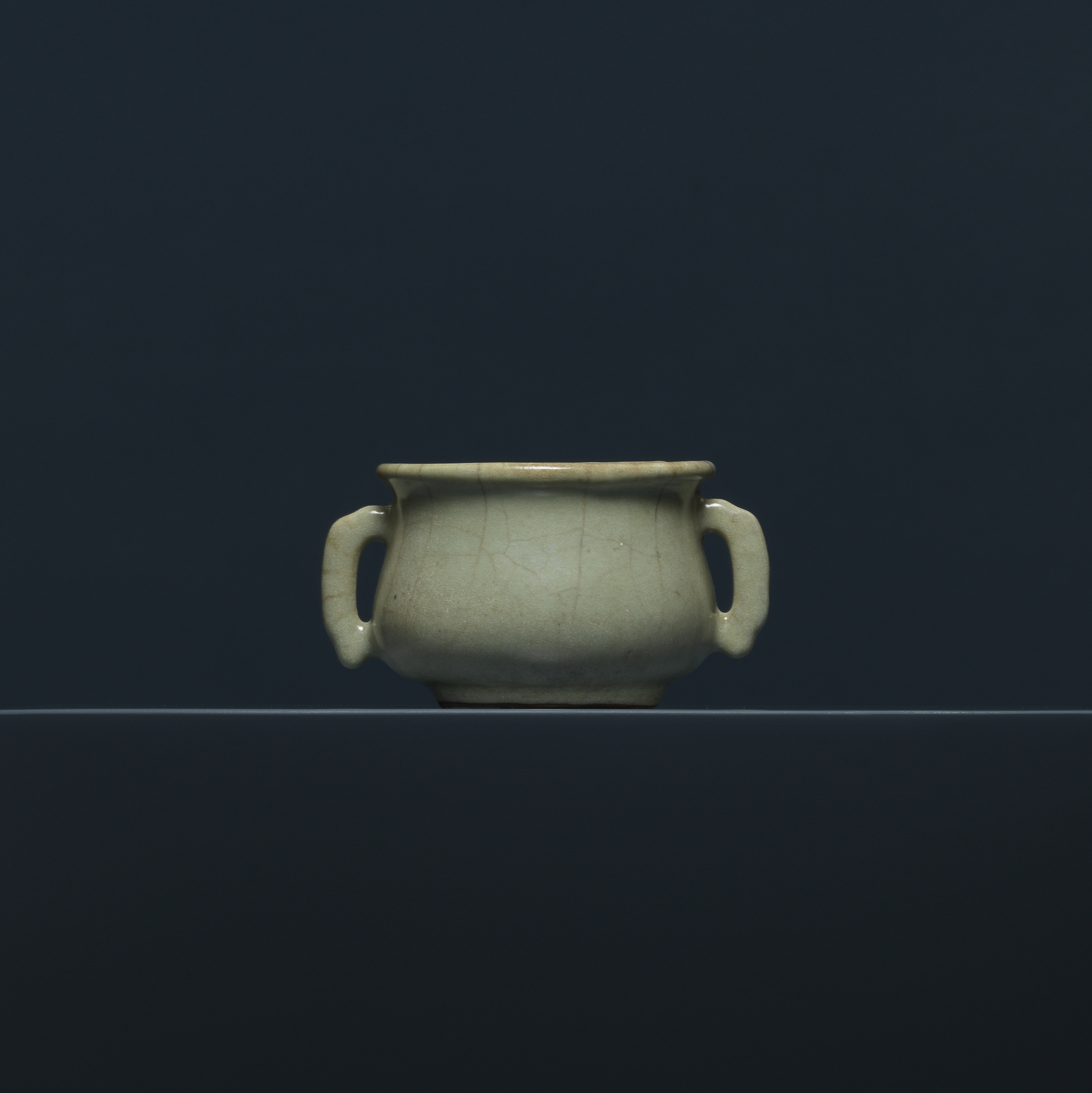 A Celadon-glazed GUAN Incense Burner in the Style of Archaic Bronze Ritual Vessel (Gui)