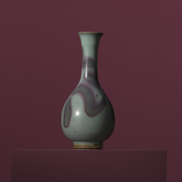 A Sky Blue-glazed JUN Purple-splashed Vase