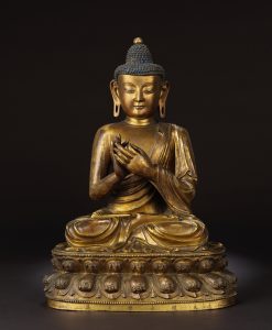 鎏金铜弥勒佛坐像