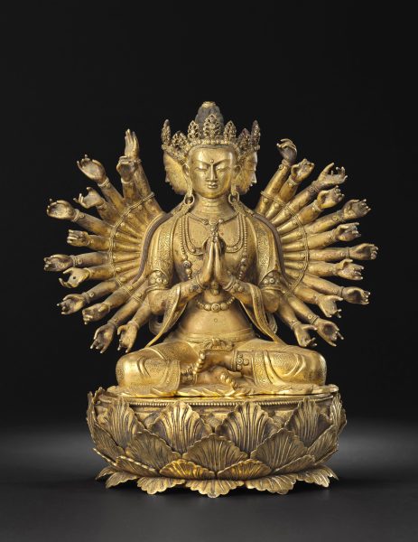 Gilt-Bronze Seated Cundī Avalokiteśvara (Zhun Di Guanyin)