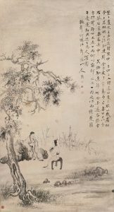 《陈仲子却聘图》轴
