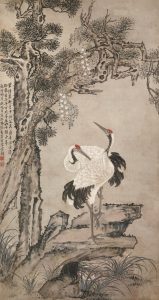 《松鹤延年图》轴