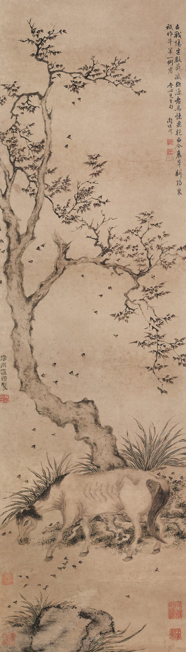 《古道西风瘦马图》轴