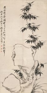 《深竹秋声图》轴