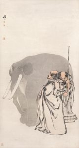 《洗象图》轴