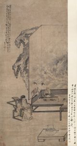《听琴图》轴
