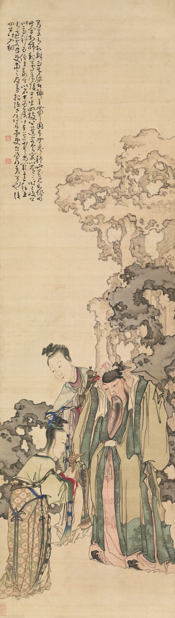 《簪花图》轴