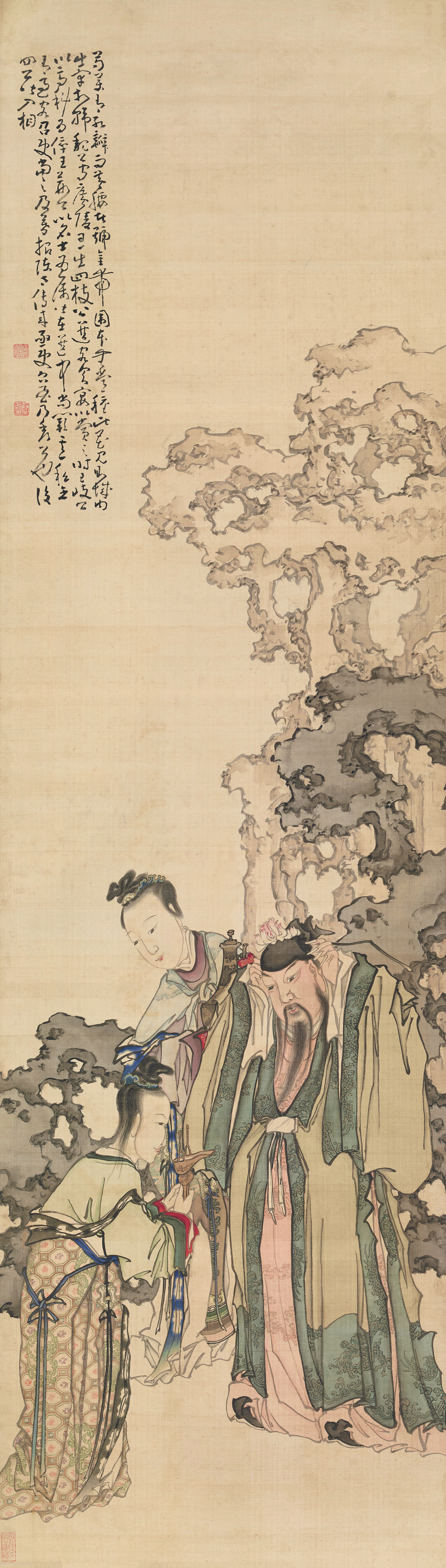 《簪花图》轴
