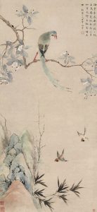 《海棠弄春图》轴