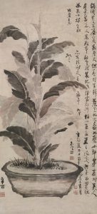 《美人蕉图》轴