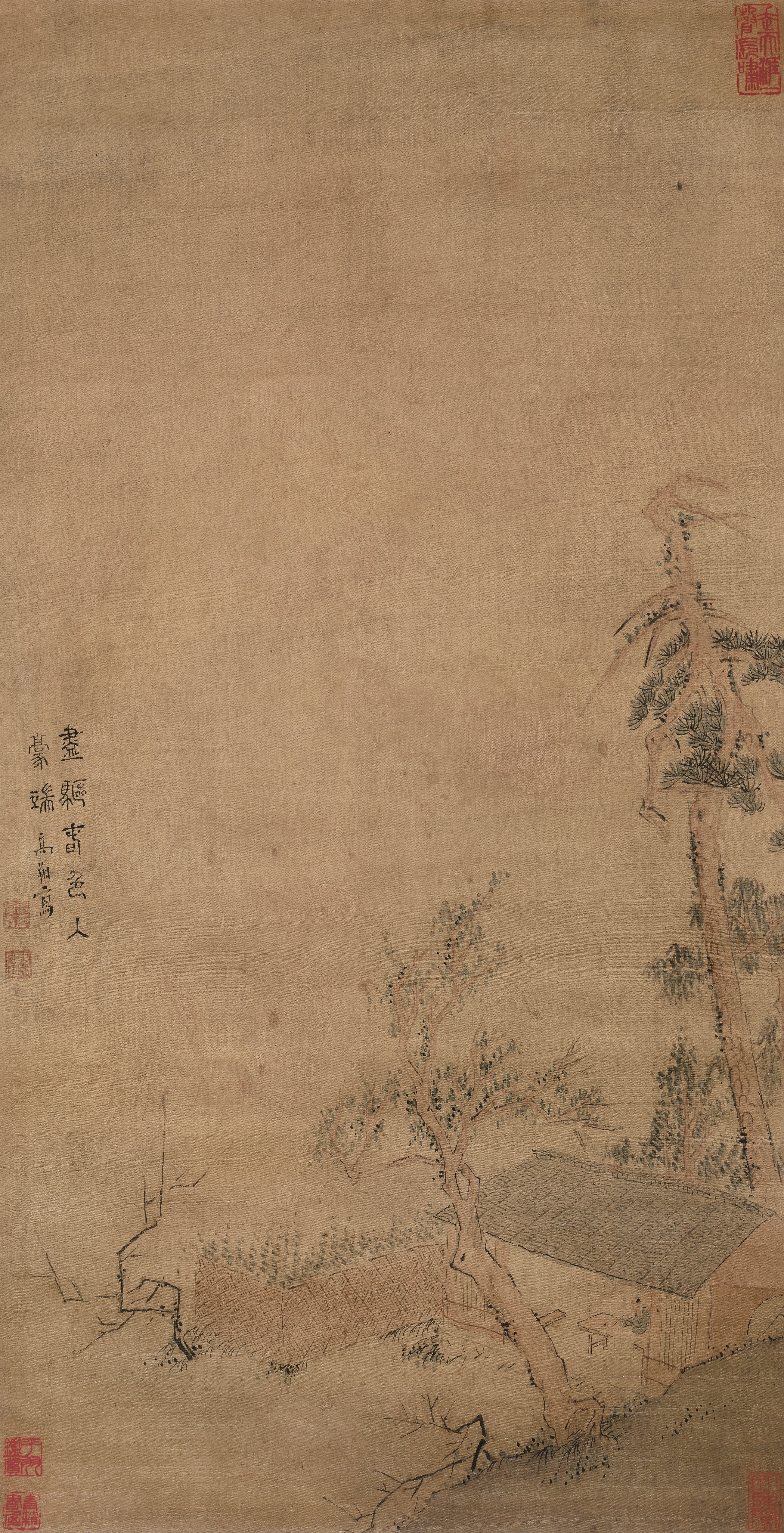 《尽驱春色入豪端图》轴