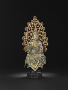 鎏金铜药师佛坐像