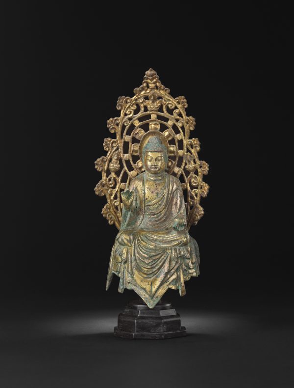 鎏金铜药师佛坐像